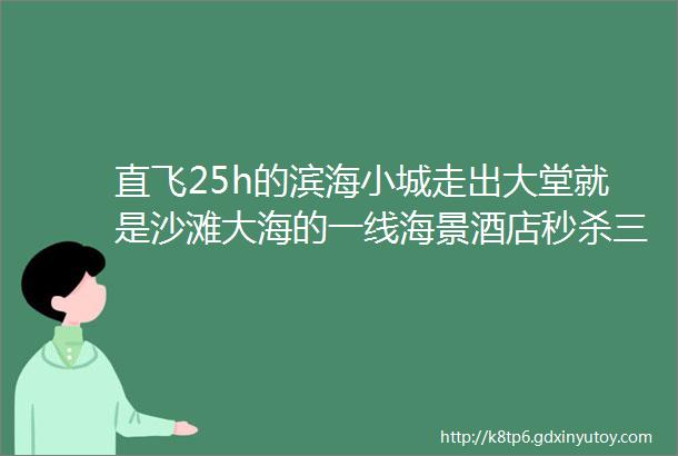 直飞25h的滨海小城走出大堂就是沙滩大海的一线海景酒店秒杀三亚