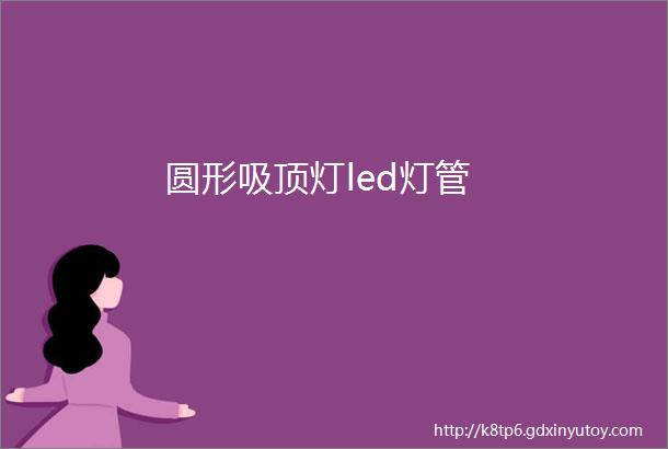 圆形吸顶灯led灯管