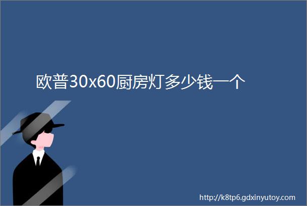 欧普30x60厨房灯多少钱一个