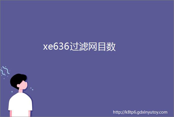 xe636过滤网目数