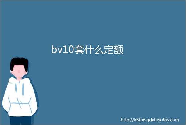 bv10套什么定额