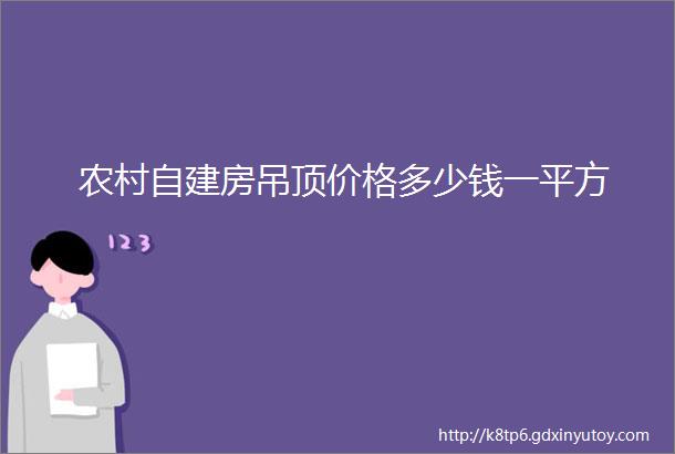 农村自建房吊顶价格多少钱一平方