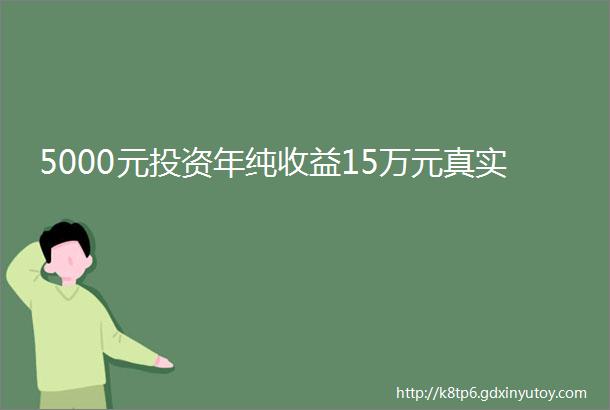 5000元投资年纯收益15万元真实